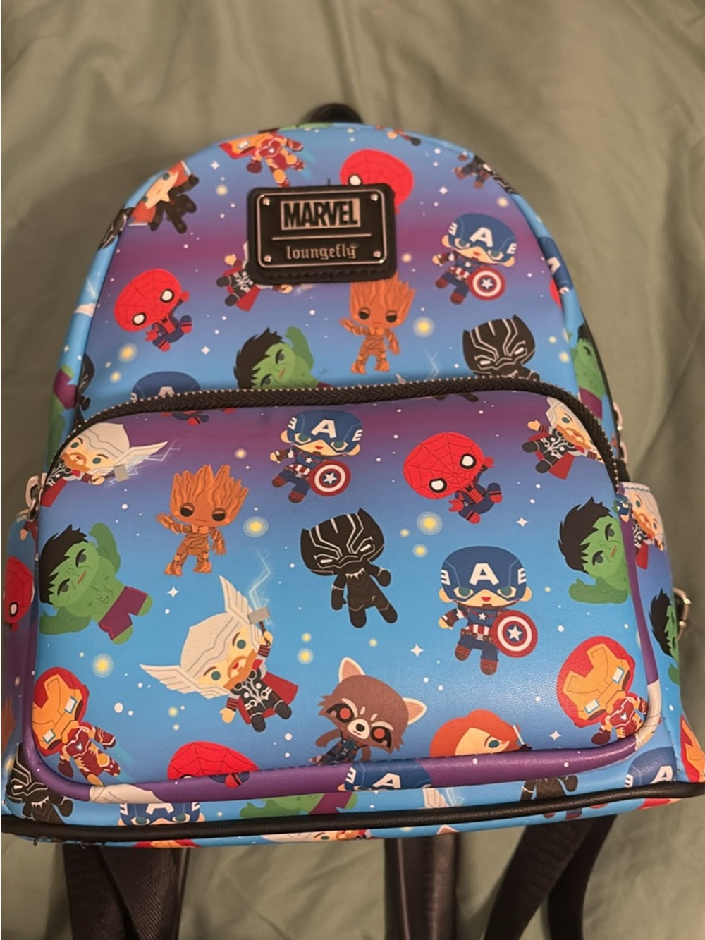 Loungefly Kids Marvel Characters Mini Backpack in Blue & Purple